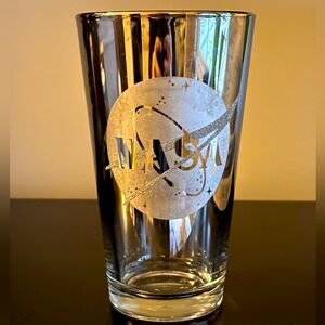 NASA Kennedy Space Center Vintage Souvenir Glass